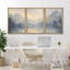 "Misty Mountain and Forest Illustration Modern Art Decor Chic Living Room Office Room" - 3 pièces-100780794-100780795