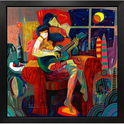 Chanteuse, peinture sur toile par Tadeo Zavaleta, encadrée de 32 x 32