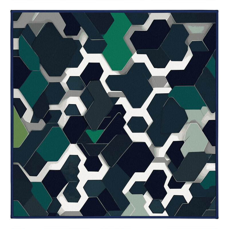 Spiral Fragment Rug, Square 8'