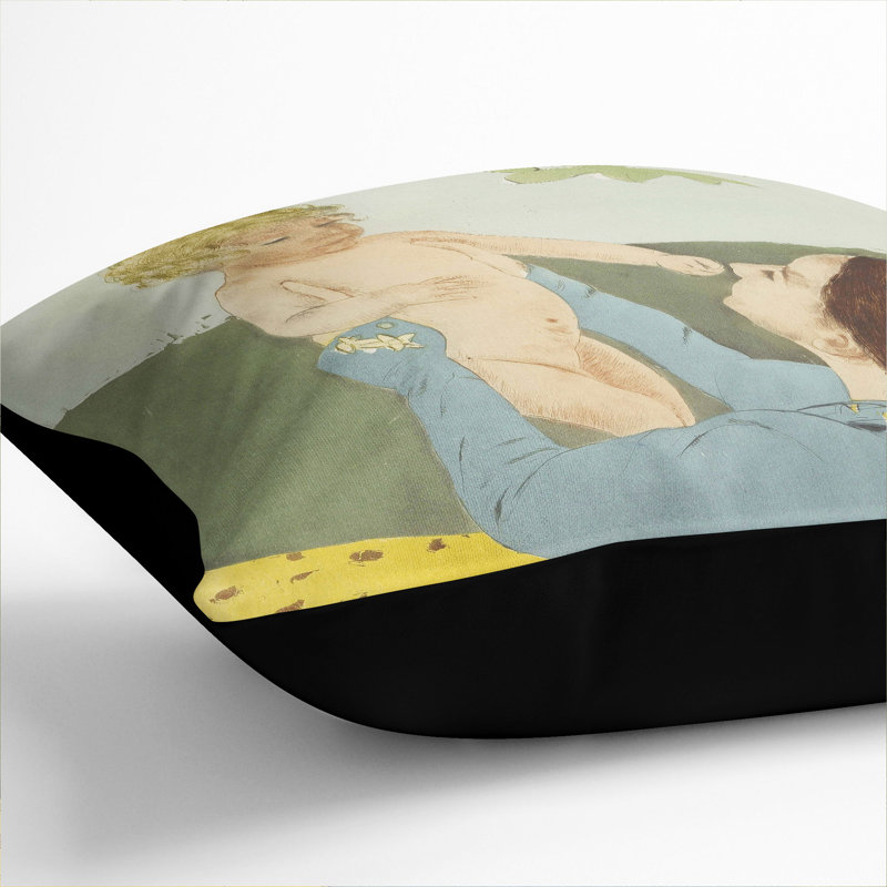 Square Cushion, Black, 55cm H x 55cm W x 20cm D