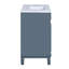 Meuble-lavabo de salle de bain 36 po - Bleu, conception fonctionnelle, armoire spacieuse, 2 tiroirs, portes