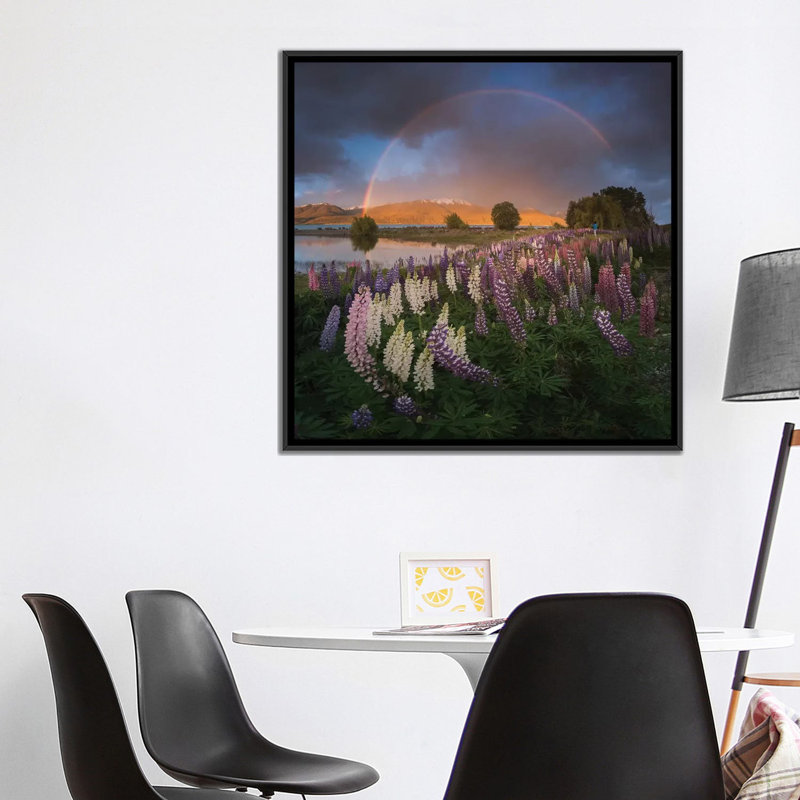 «Spring in New Zealand VII», impression sur toile, H 18 po x l 18 po x P 1,5 po, Toile avec cadre noir, Pas de tapis