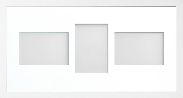 Alaoui Matte Picture Frame with Mat, White, 7cm x 5cm