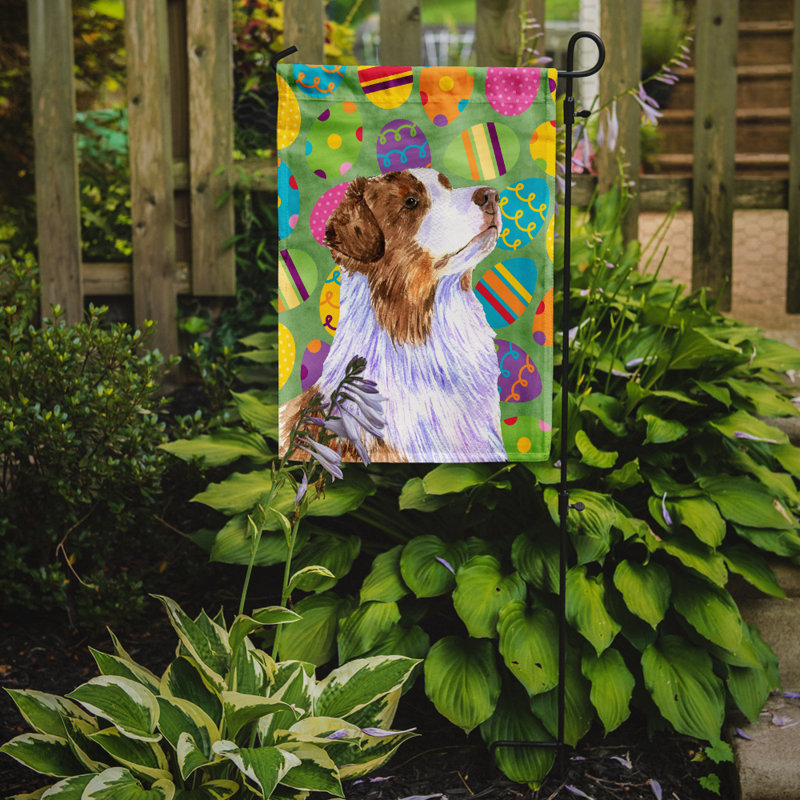 Drapeau de jardin Atara, Berger australien (beige et mauve)