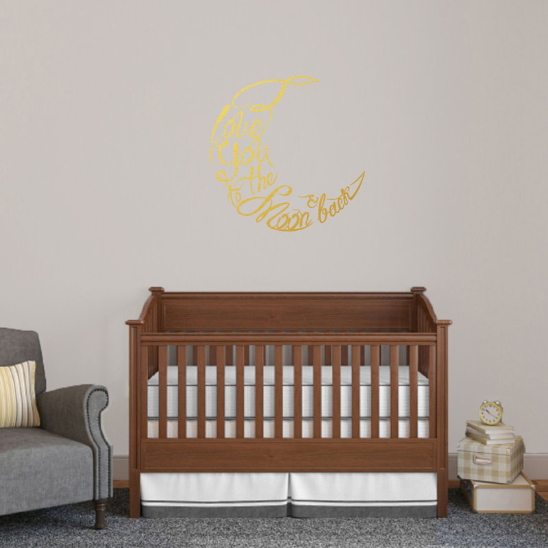 Adhésif décoratif I Love You to the Moon and Back, Or