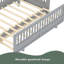 Lit plateforme avec garde-corps, structure de lit en bois massif, peut être converti en lit plateforme double-1667113110-1667113109