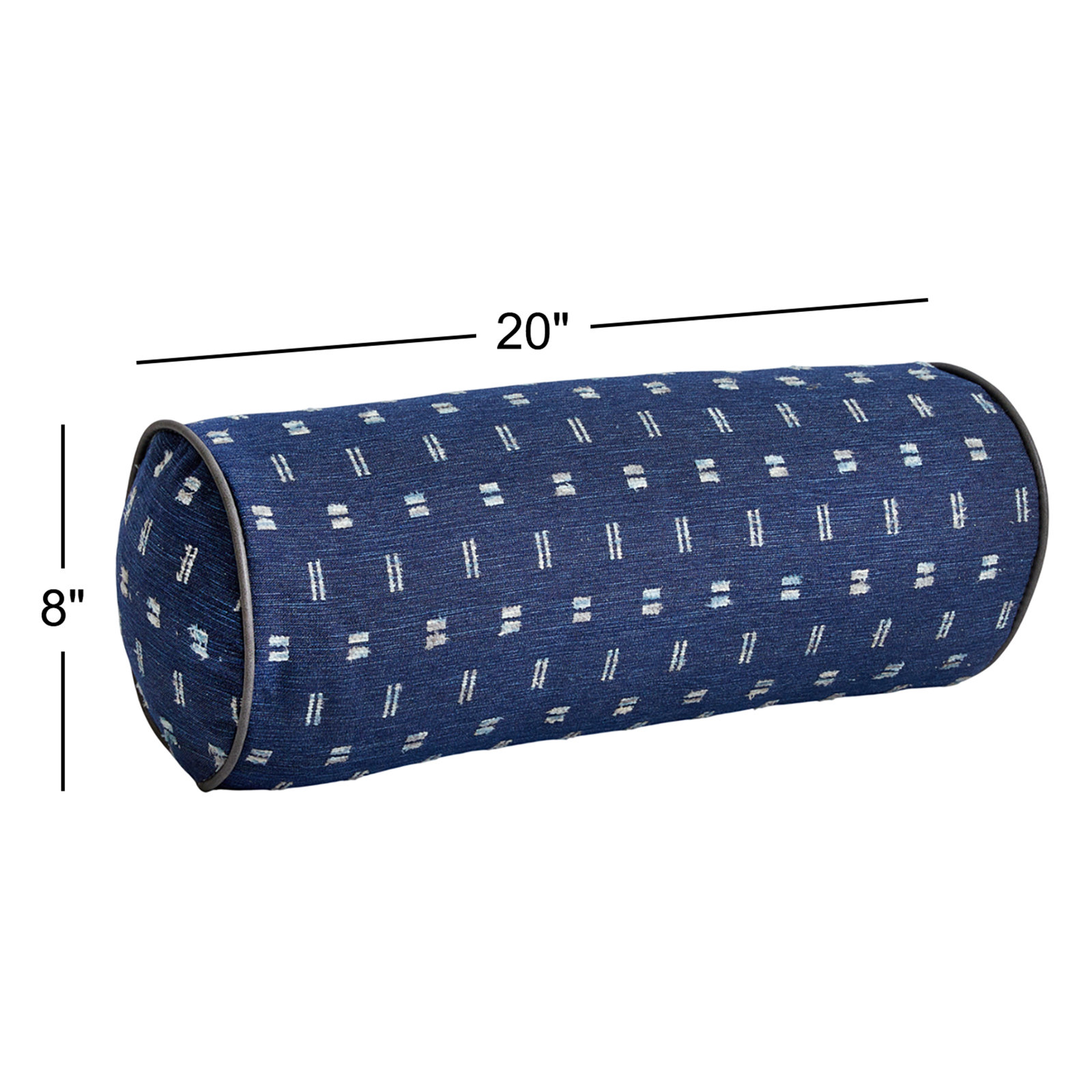 Zisper Geometric Throw Pillow, 20" W x 8" D, Blue