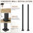 2-Pack Galvanized Steel Matte Black Deck Balusters-105374108