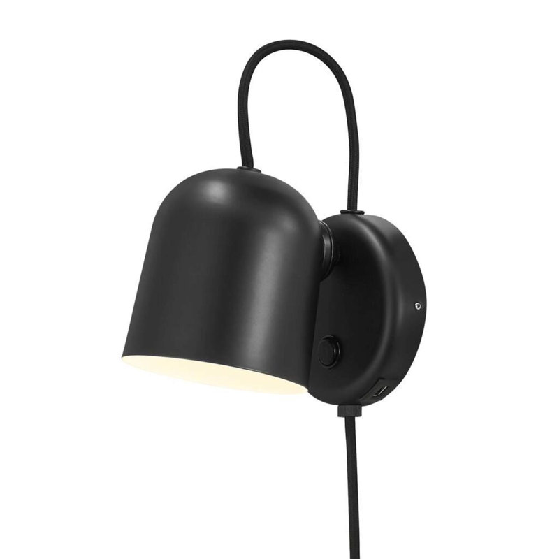 0cm H Outdoor Armed Sconce, Black