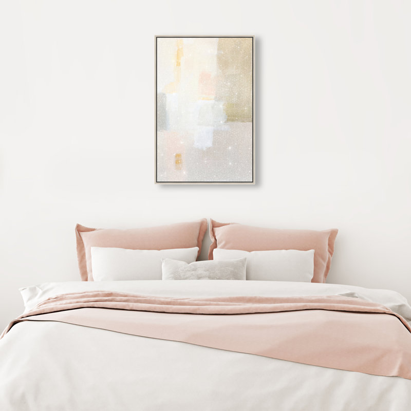 Pastel Embers IV Canvas Abstract Print by Oliver Gal, Black Frame, 10 x 15, Silver Frame, 25"H x 17"W