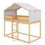 Lit simple superposé en bois avec tente-1547540380