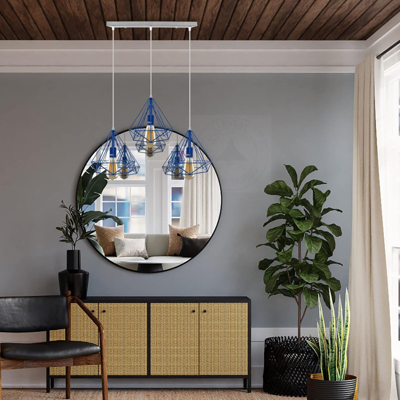 Hessle 3 - Light Kitchen Island Pendant, Blue