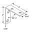 Support de coin Prime-Line, fabrication en acier, angle en L-70172733-70172734