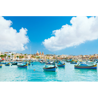 Marsaxlokk Harbor - Wrapped Canvas Print