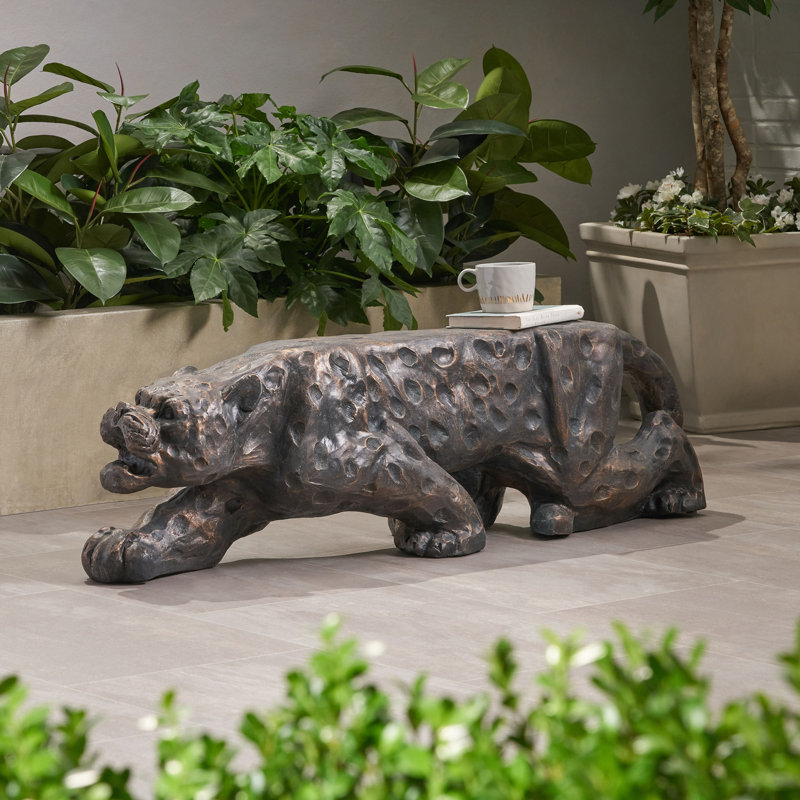 LEOPARD LIGHTWEIGHT CONCRETE BENCH