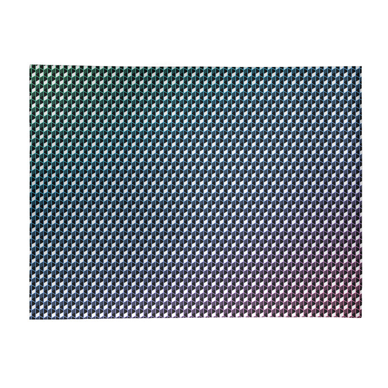 Tapis noir/bleu zone dégradé géométrique, Rectangle 9 pi x 12 pi