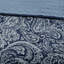 Ensemble de couvre-lit traditionnel de 5 pièces en coton brodé de jacquard bleu marine, taille Queen-136111562-136111558
