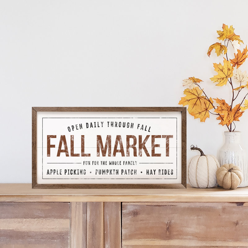 Fall Market White, 20" H x 40" W