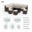 Outten 8 - Person Modular Patio Conversation Sets with Cushions-24741342
