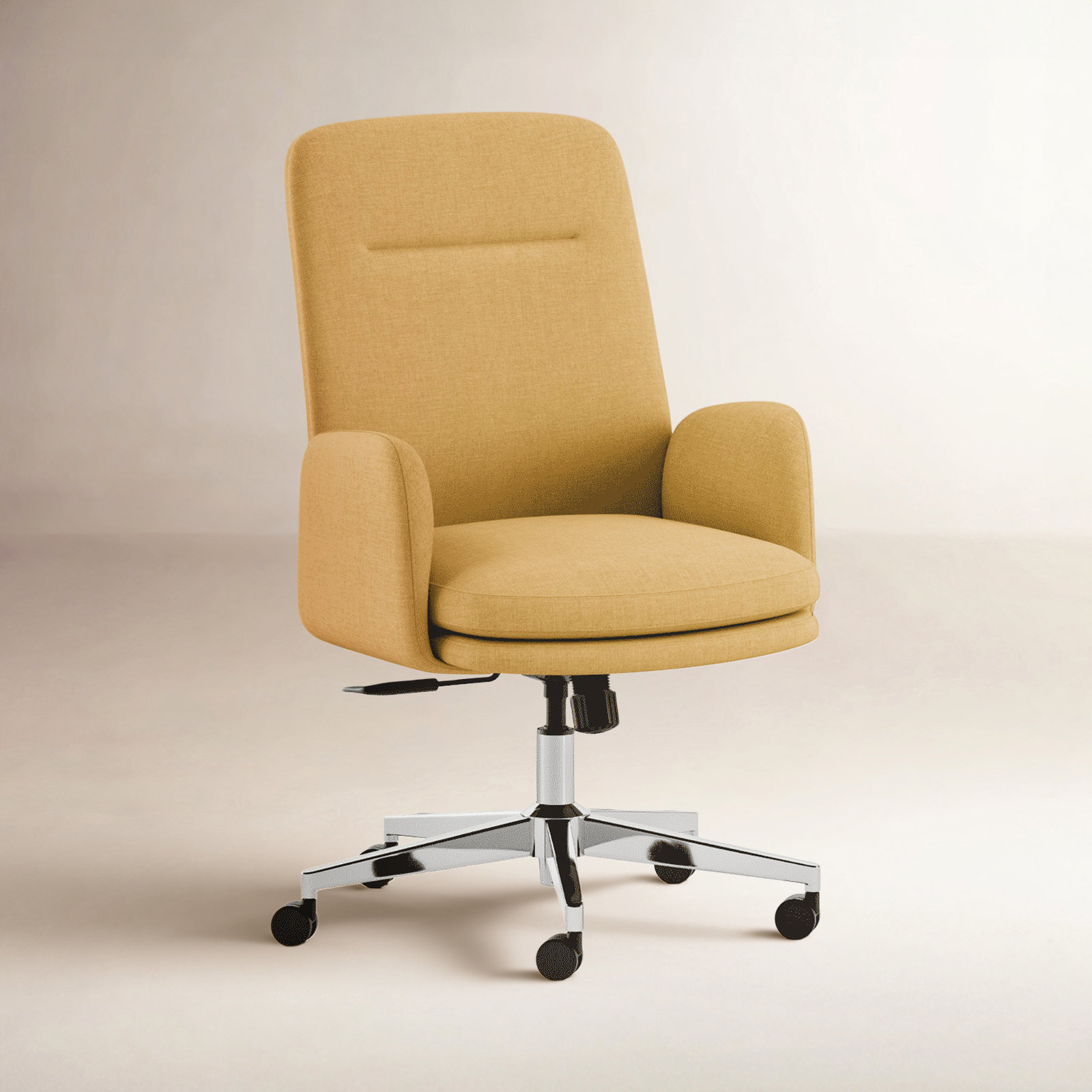 Fabric Office Chair with Lumbar Support, Sunflower, 40.5"