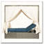 Lit de soleil réglable avec rideau et coussin amovible - 3 couleurs disponibles