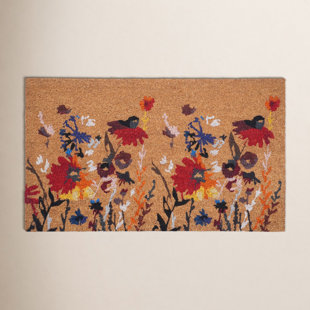 Non-Slip Floral Doormat