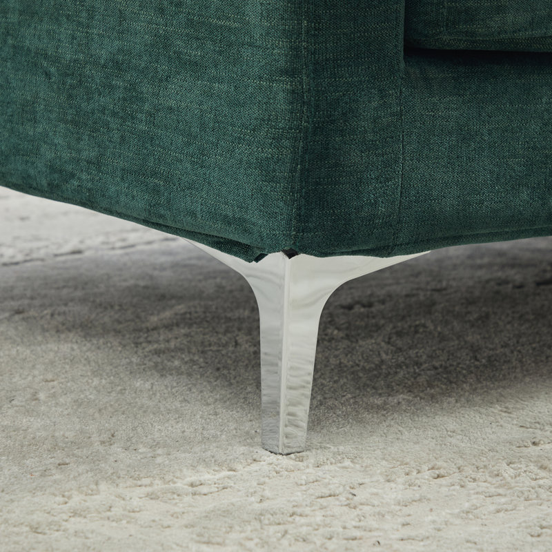 Canapé 77,5 "en chenille moderne pour la chambre d'amis du salon, Green Chenille