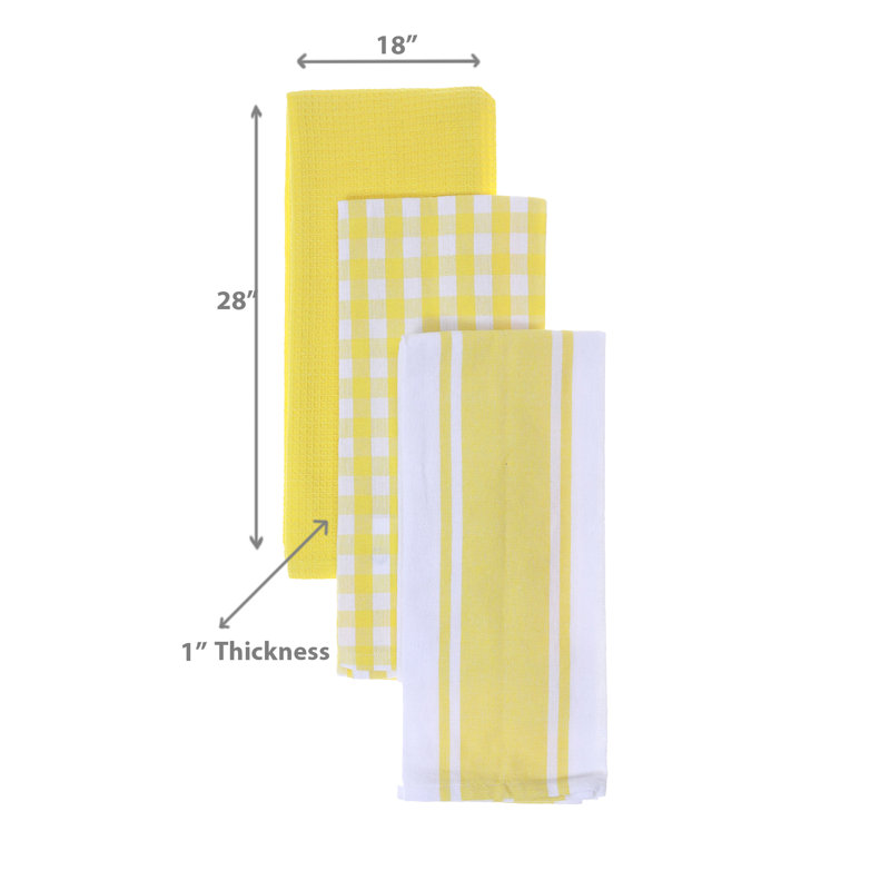 Cotton Kitchen Towels Kitchen Towel, Yellow