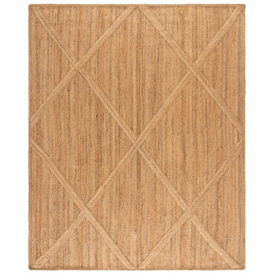Natural Fiber 976 Flatweave Jute Pile Geometric Rug