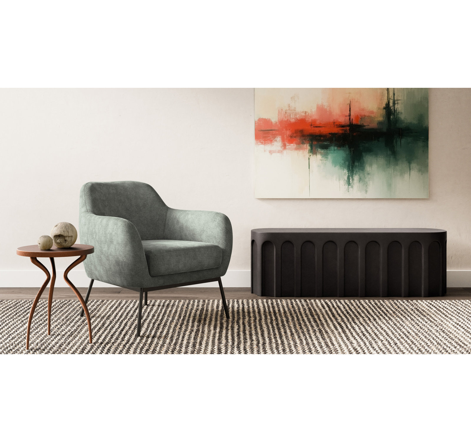 Mikah 55" Entryway Bench, Lava Brown