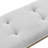Meny Dining Bench, Tufted Light Gray Seat, 48 Inch Walnut Oak Brown