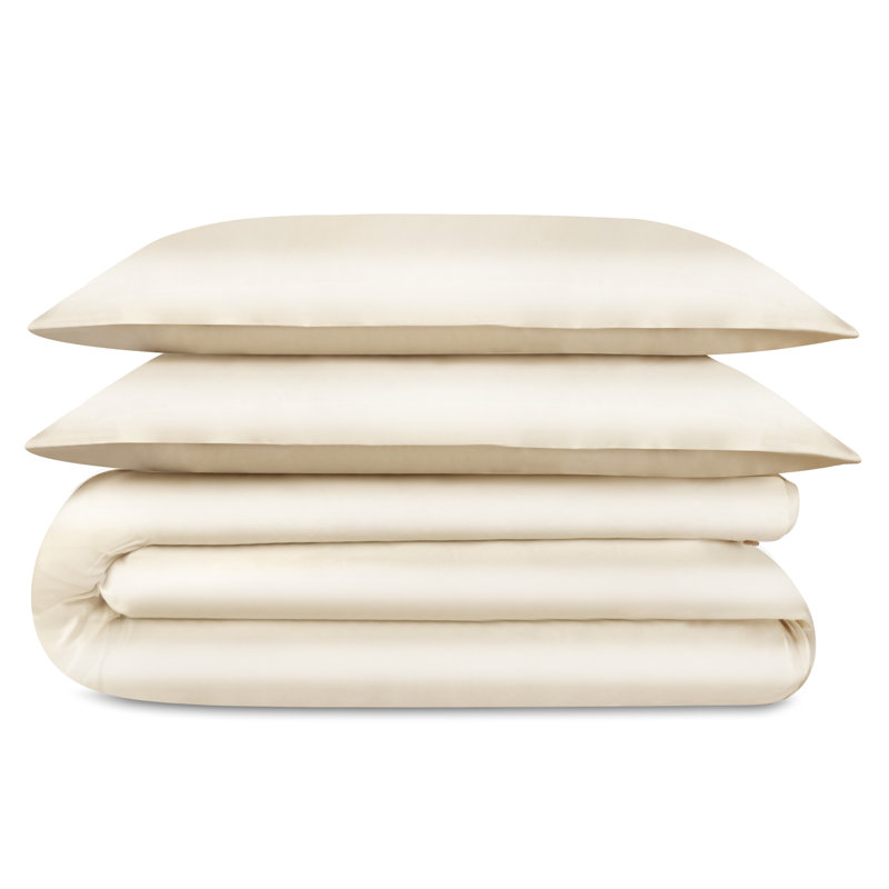 Delara 100% Eucalyptus Lyocell TENCEL™ Cooling Duvet Cover Set with 8 Corner Ties – Soft, Silky & Moisture-Wicking, Fog