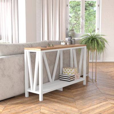 Table d'appoint de salon de campagne moderne à 2 niveaux