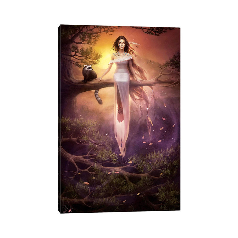 Pocahontas - impression sur toile tendue, H 12 po x l 8 po x P 0,75 po