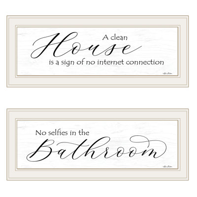 Household Humor 2-Piece Vignette Framed Wall Art for Living Room, Home Wall Décor by Lori Deiter