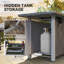 Outsunny Propane Gas Fire Pit Table for Garden 109 x 56 x 63cm Dark Grey