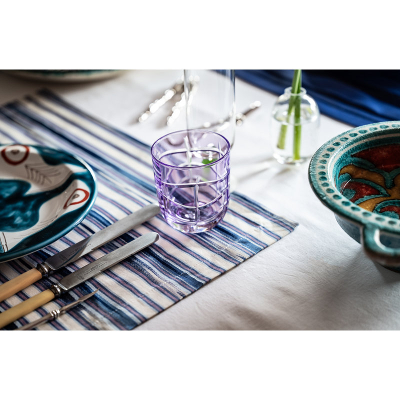 Kutnu Ikat Placemat, Black/White/Gray