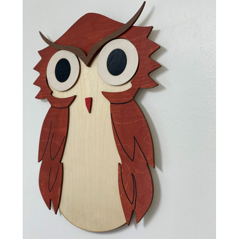 Décoration murale chouette signe 3D