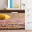 Tapis géométrique en jute / denim tissé à la main Adilynn-1444585010