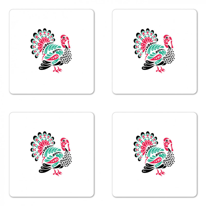 Square 4 Piece Coaster Set