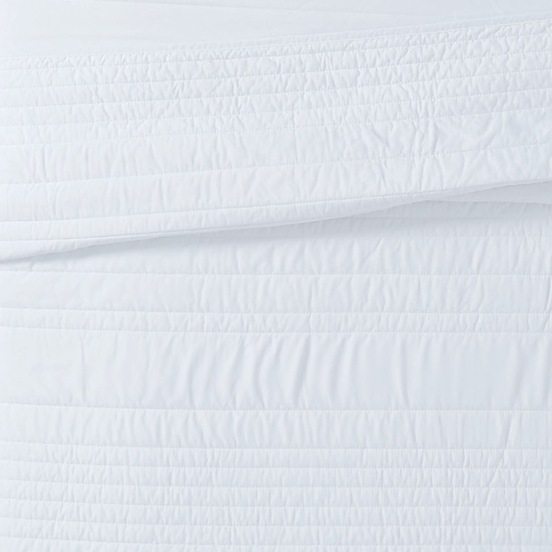 Minimalist Quilt, King Quilt + 2 King Shams, White