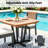 Eastlake 41.6'' Square HDPE Patio Dining Set, 5-Piece Outdoor Furniture with Armchairs & Aluminum Legs