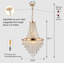 Lustre suspendu en cristal moderne de 20 po - conception étagée à 11 lumières | Luminaire suspendu élégant pour salle à manger, salon, vestibule (sans ampoules)-701953233
