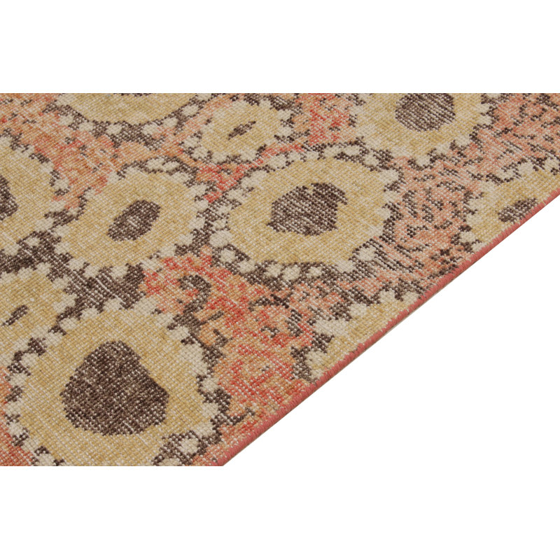 Distressed Homage Wool Geometric Area Rug, Runner 3' x 8'