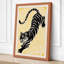 Stretching Tiger Japandi - Wrapped Canvas-1467086829-1467086834