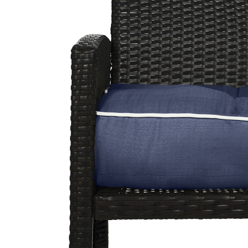 Wendin Outdoor 5'' Bench Seat Cushion, Navy