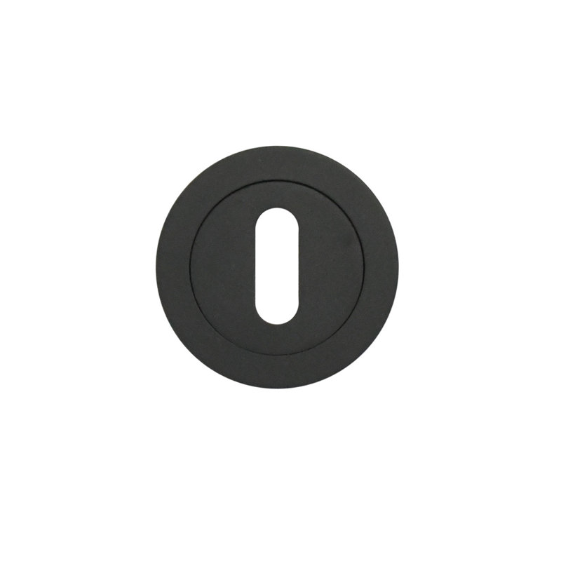 Escutcheon Standard Rose, Matte Black