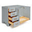42" Single Bathroom Vanity Base only-666643124