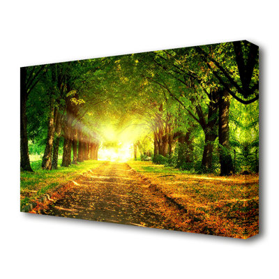 Autumn Path Landscape - Wrapped Canvas Print