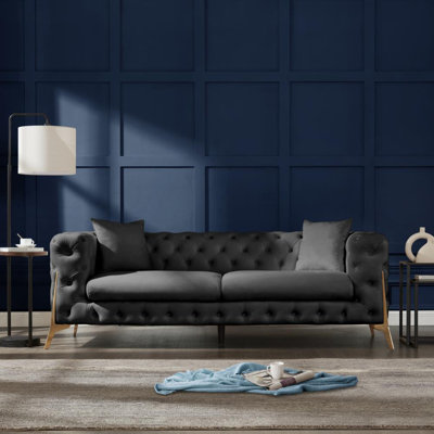 Sperryville 3 Seater Velvet Sofa
